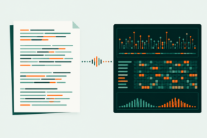Illustration d’un motif statistique repéré par logiciel à partir d’un texte généré, sans marque visible dans le document.