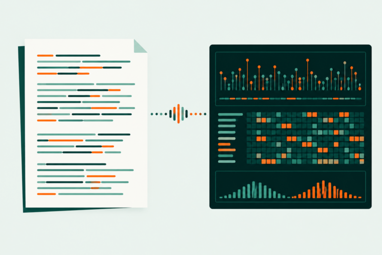 Illustration d’un motif statistique repéré par logiciel à partir d’un texte généré, sans marque visible dans le document.