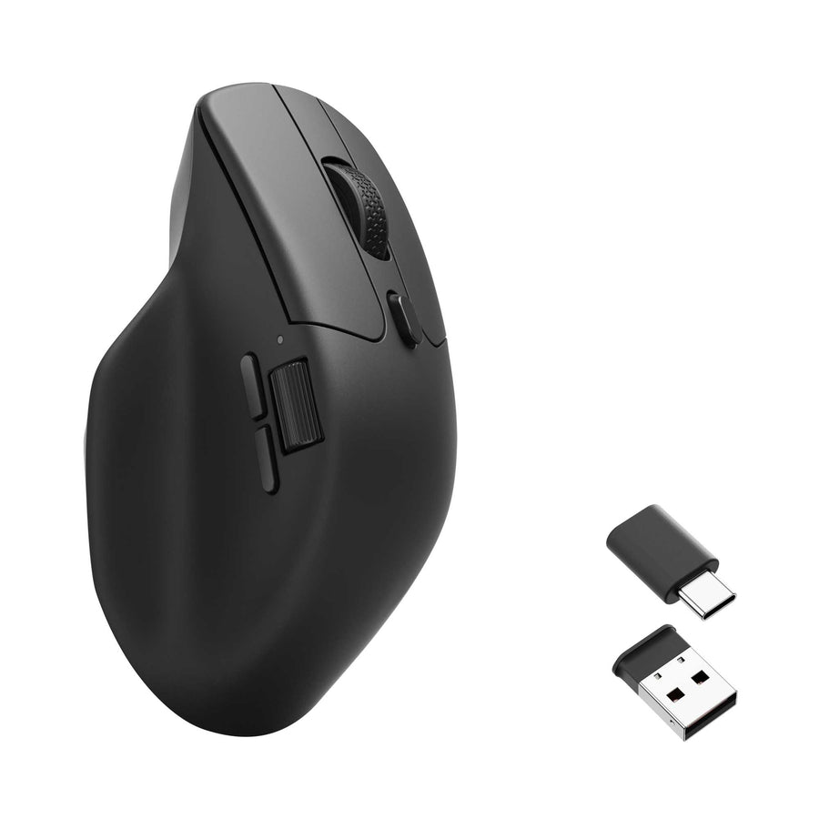 Souris Keychron M6 noire avec ses récepteurs