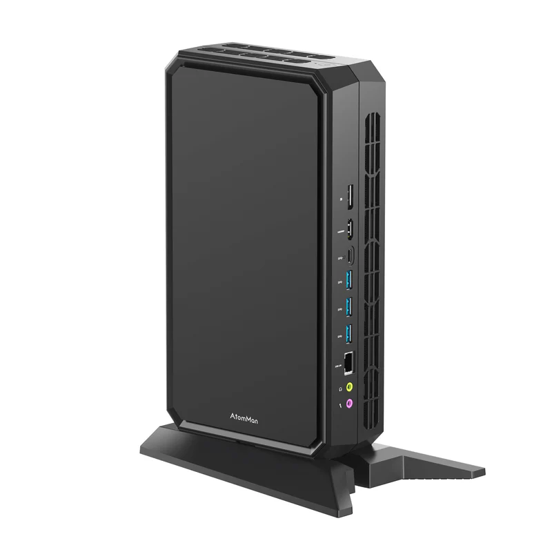 Mini-PC MINISFORUM AtomMan G7 PT sur son support