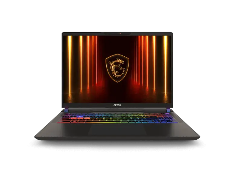 Ordinateur portable MSI Vector 16 HX AI ouvert